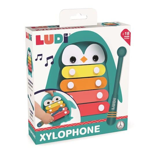 Ludi Xylophone Multicolore – Jouet Musical Pingouin dès 18 Mois