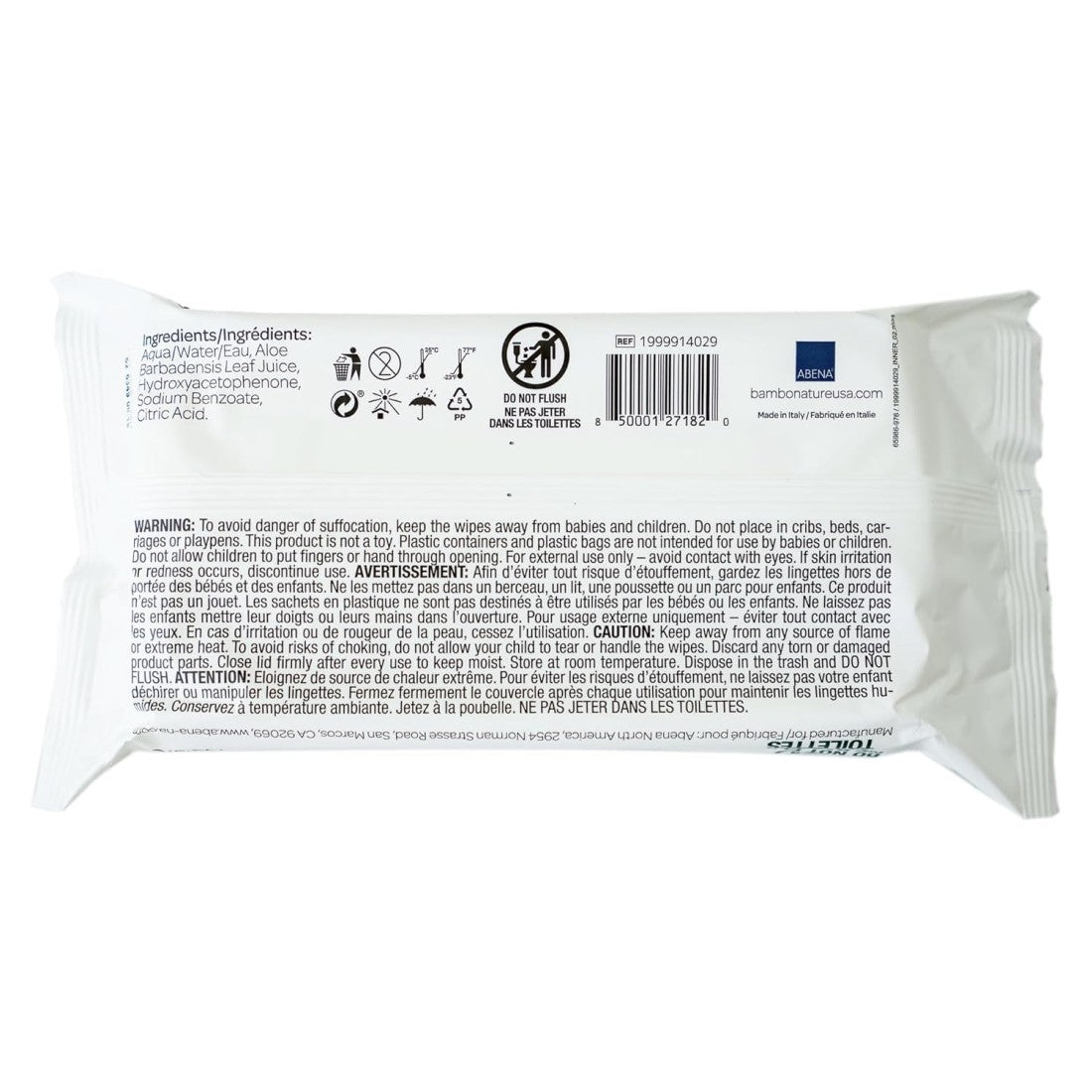 Bambo Nature Lingettes à l’Eau Humides – 64 Unités
