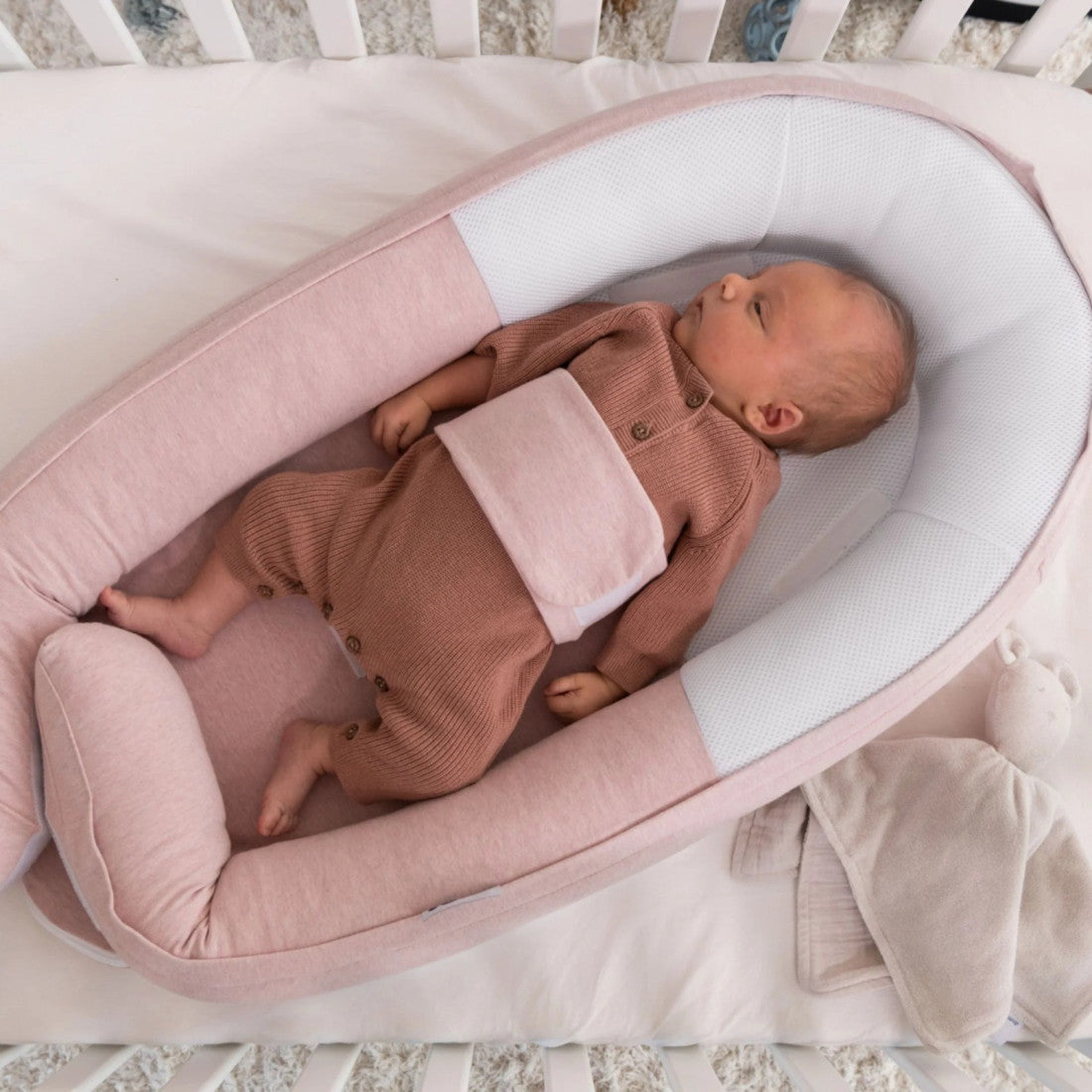 Doomoo Cocoon Réducteur De Lit Chiné Rose