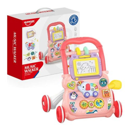 Trotteur Musical Évolutif Interactif Rose – Huanger