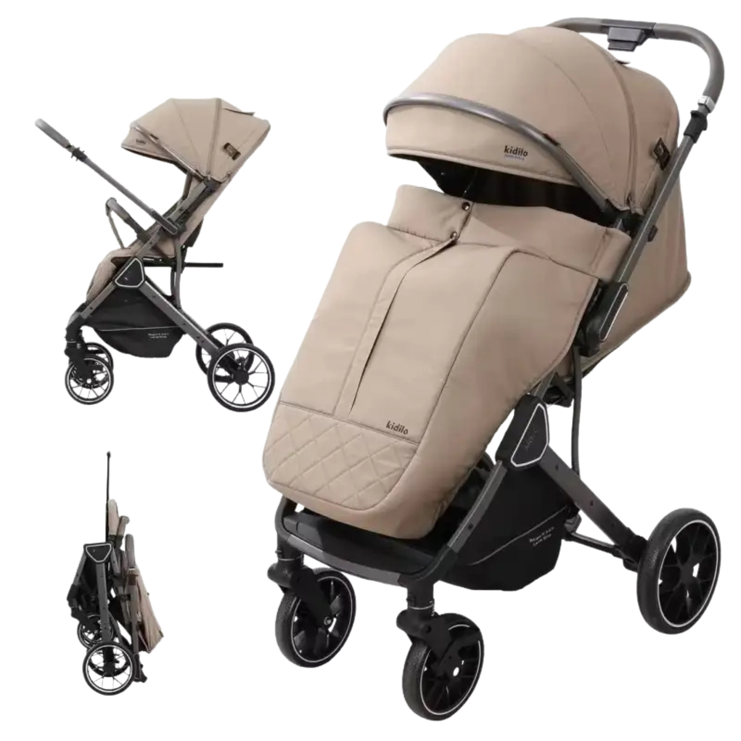 Poussette Compacte Avec Couvre Jambe K101F – Kidilo