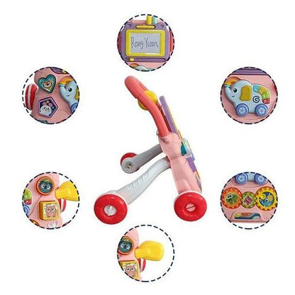 Trotteur Musical Évolutif Interactif Rose – Huanger