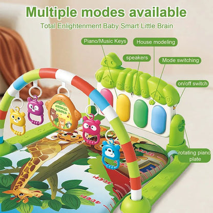 Tapis d’Éveil Bébé Piano Musical 4-en-1