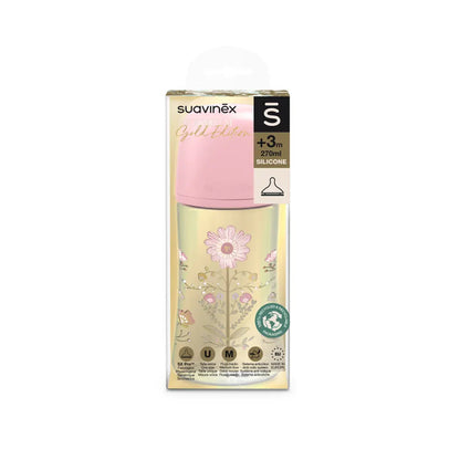 Biberon Premium Gold Tétine SX PRO 270 ml Bleu / Rose – Suavinex
