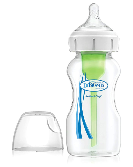 Dr. Brown’s Biberon de transition 270 ml col large Vert 6M+ (Sippy + tétine L3)
