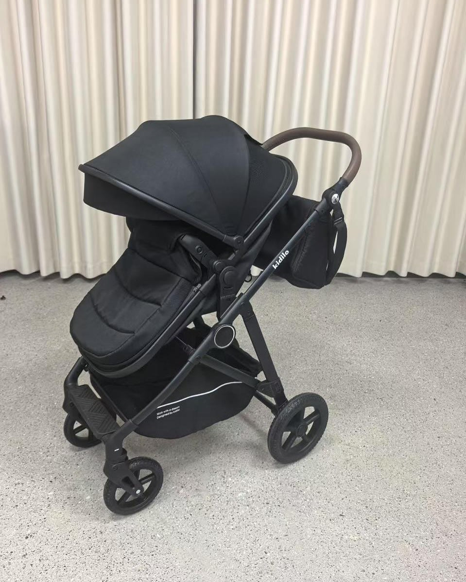 Poussette Combinée 2 en 1 avec Nacelle et Accessoires