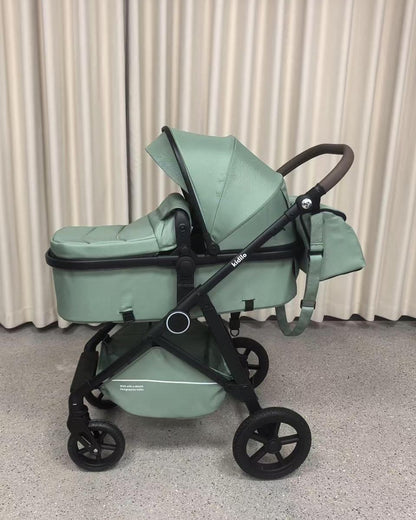Poussette Combinée 2 en 1 avec Nacelle et Accessoires