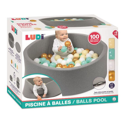 Ludi Piscine à Balle Ronde Gris