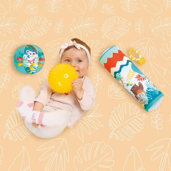 Coffret Sensoriel Bébé – Tube et Balles Multicolores – Ludi