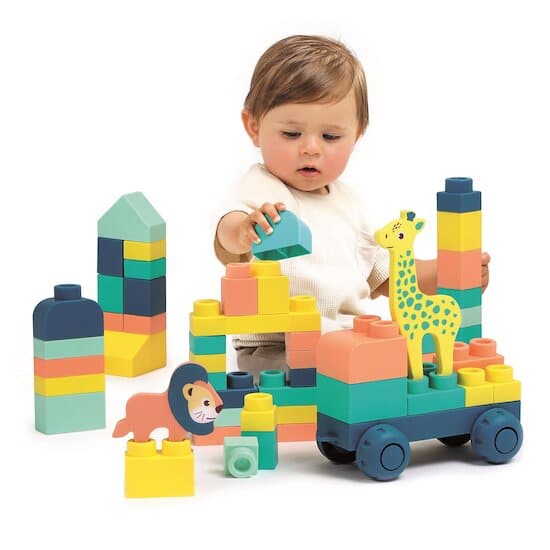 Ludi Valisette Briqui – Jouet de Construction Multicolore pour Bébé dès 12 Mois
