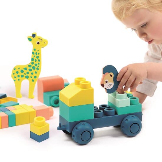 Ludi Valisette Briqui – Jouet de Construction Multicolore pour Bébé dès 12 Mois