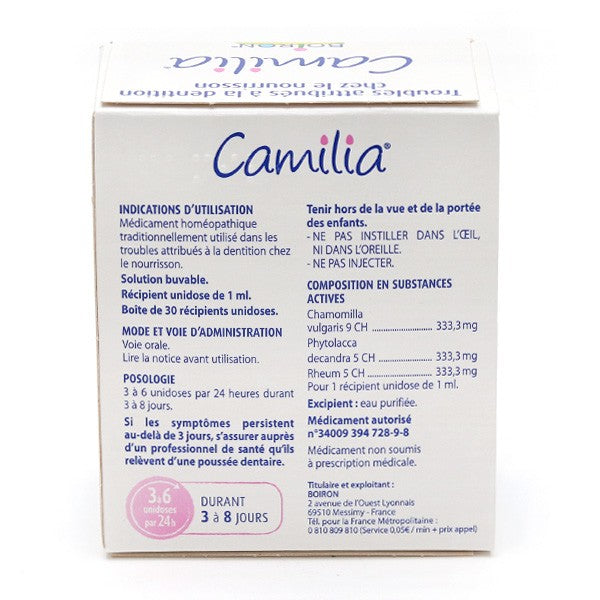 Camilia® Dentition – 30 unidoses – Boiron