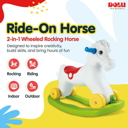 Cheval à Bascule 2en1 avec Roues – Dolu