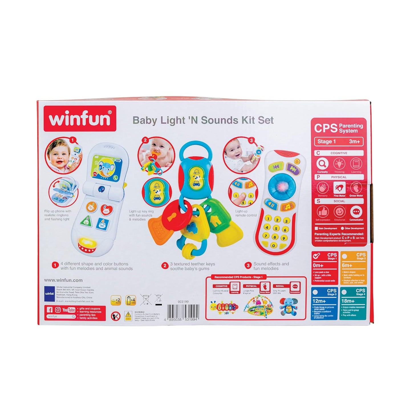 Coffret Winfun Baby Lumières et Sons – 3 Pièces