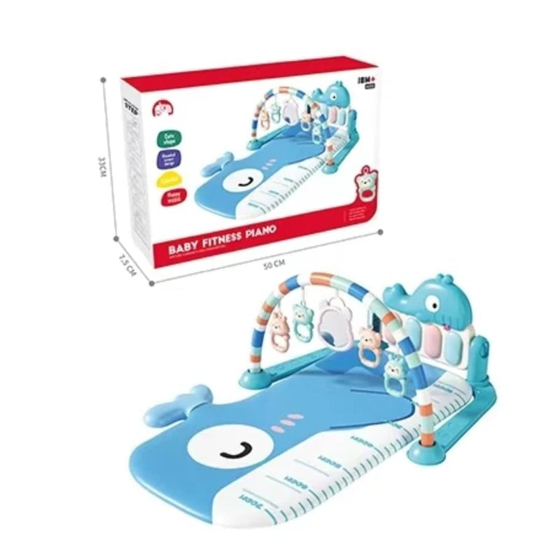 Tapis d’Éveil Bébé Gym Musical Baleine – Baby Fitness