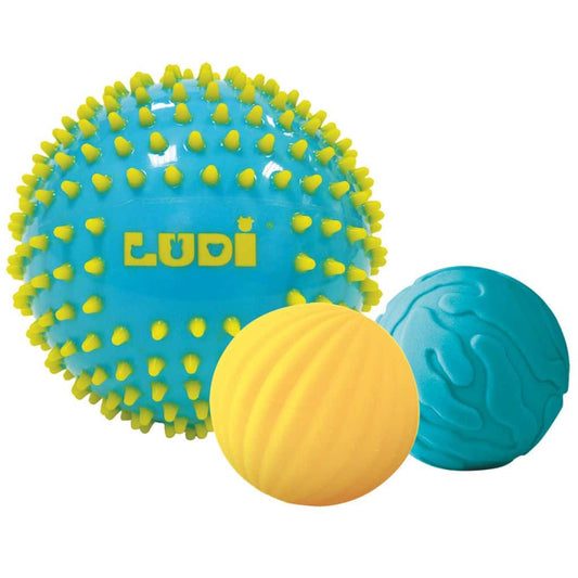 3 Balles Sensorielles Bleues - LUDI