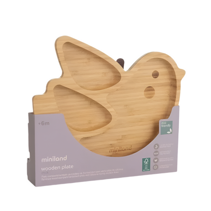 Assiette en Bois Oiseau -  Miniland