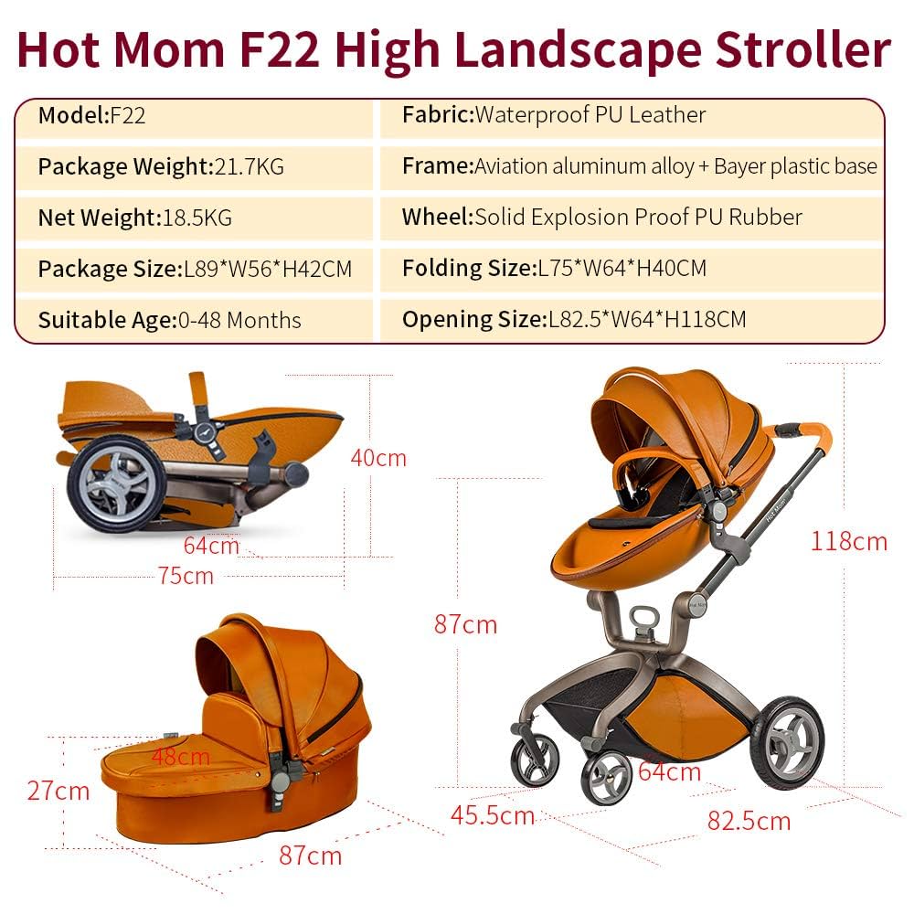 Poussette Rotative 360° – Hot Mom