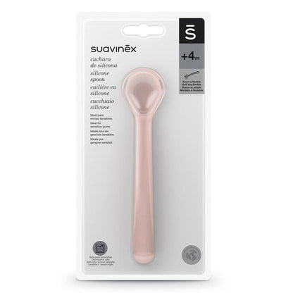 Suavinex Cuillère Ergonomique Silicone 4m+ Rose