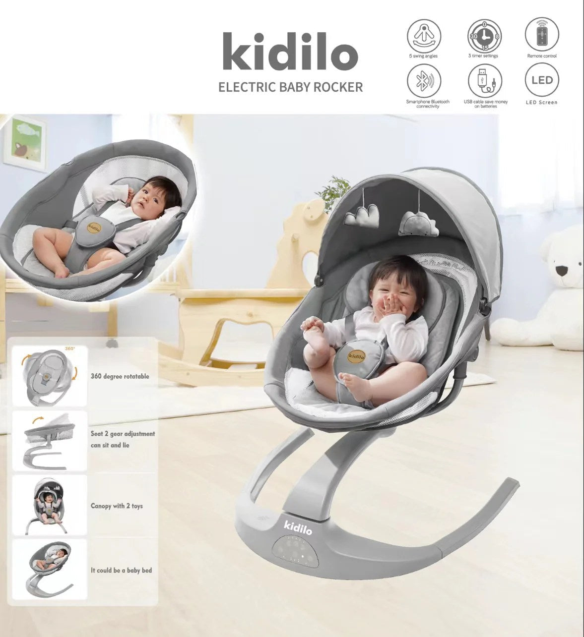 Balançoire Électrique pour Bébé
