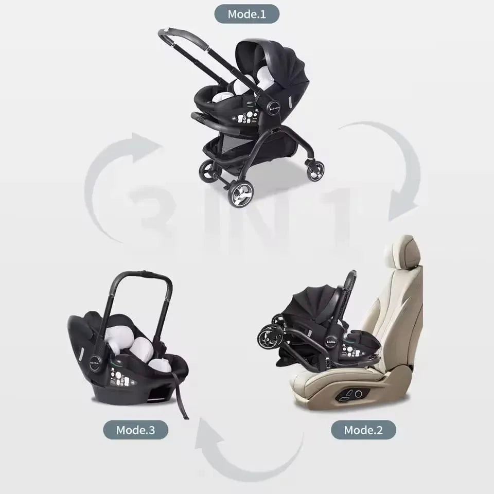 Poussette Siège Auto Multifonctionnelle 3 en 1 – Kidilo