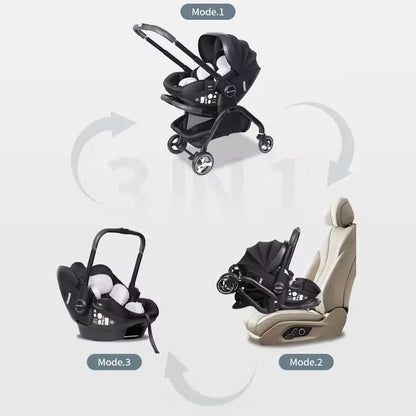 Poussette Siège Auto Multifonctionnelle 3 en 1 – Kidilo