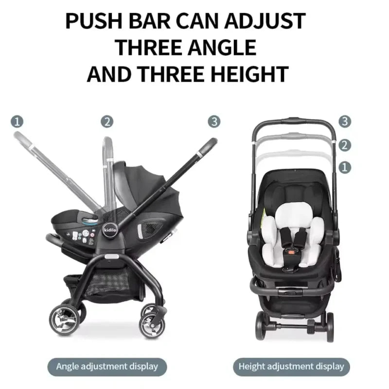 Poussette Siège Auto Multifonctionnelle 3 en 1 – Kidilo