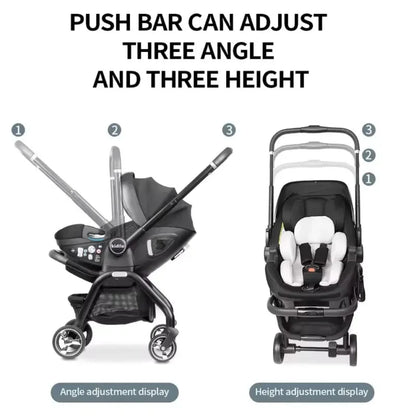 Poussette Siège Auto Multifonctionnelle 3 en 1 – Kidilo