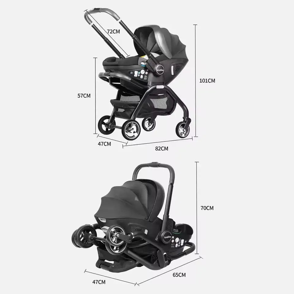 Poussette Siège Auto Multifonctionnelle 3 en 1 – Kidilo