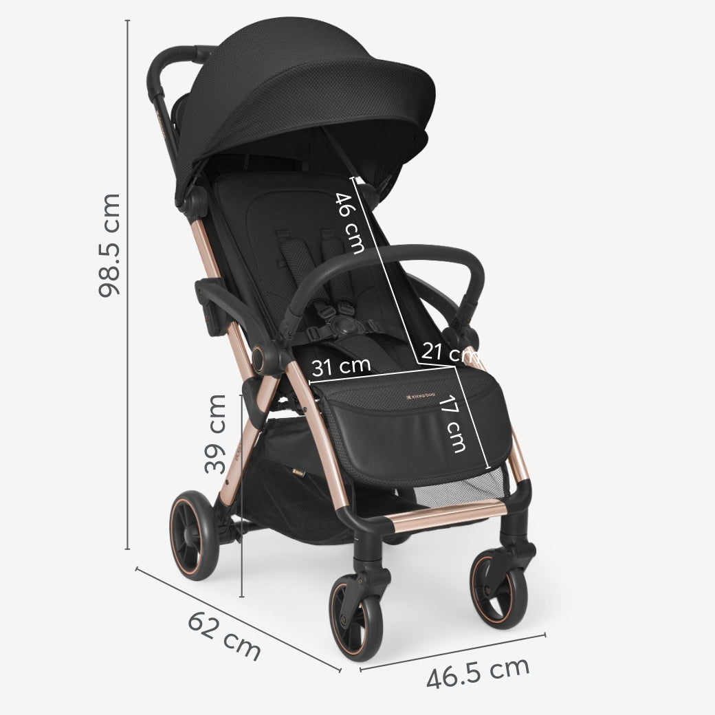 Poussette EDEN – Pliage Automatique Compact – Green & Gold