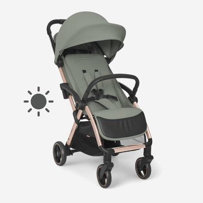 Poussette EDEN – Pliage Automatique Compact – Green & Gold