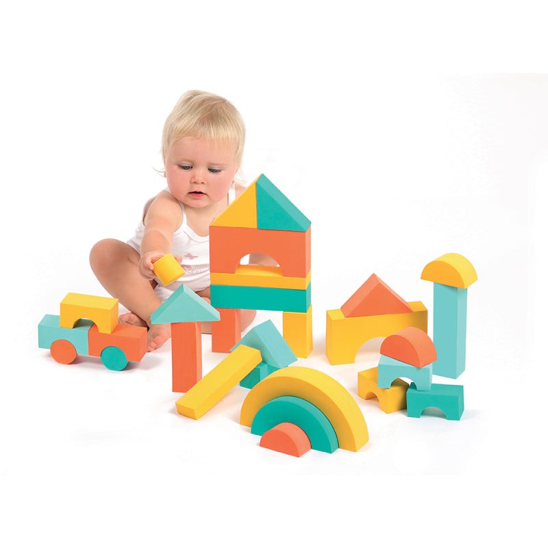 Ludi Blocs de Construction en Mousse – 28 Pièces pour Bébé dès 10 Mois