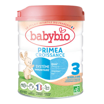 BABYBIO Primea 3 – Lait de Croissance Bio 800g (3ème Âge, 10 Mois et +)